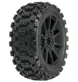 Proline PRO906721	 Badlands MX M2 1/8 MTD Mach 10 Black Wheels F/R