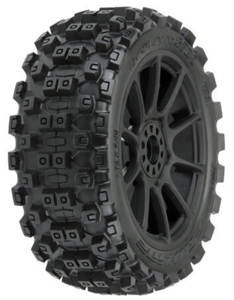 Proline PRO906721	 Badlands MX M2 1/8 MTD Mach 10 Black Wheels F/R