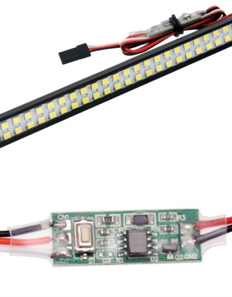PHLight-012 PowerHobby 147MM RC Double Row 48 LED Lightbar w/Controller for 1/10 1/8