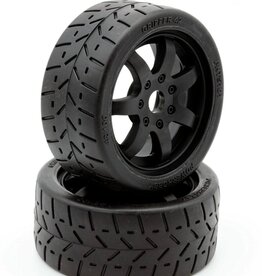 Power Hobby PHT5101 Powerhobby 1/8 Gripper 42/100 Belted Mounted Tires 17mm Black Wheels