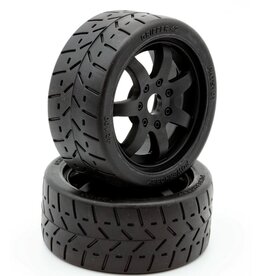 Power Hobby PHT5101 Powerhobby 1/8 Gripper 42/100 Belted Mounted Tires 17mm Black Wheels