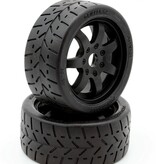 Power Hobby PHT5101 Powerhobby 1/8 Gripper 42/100 Belted Mounted Tires 17mm Black Wheels