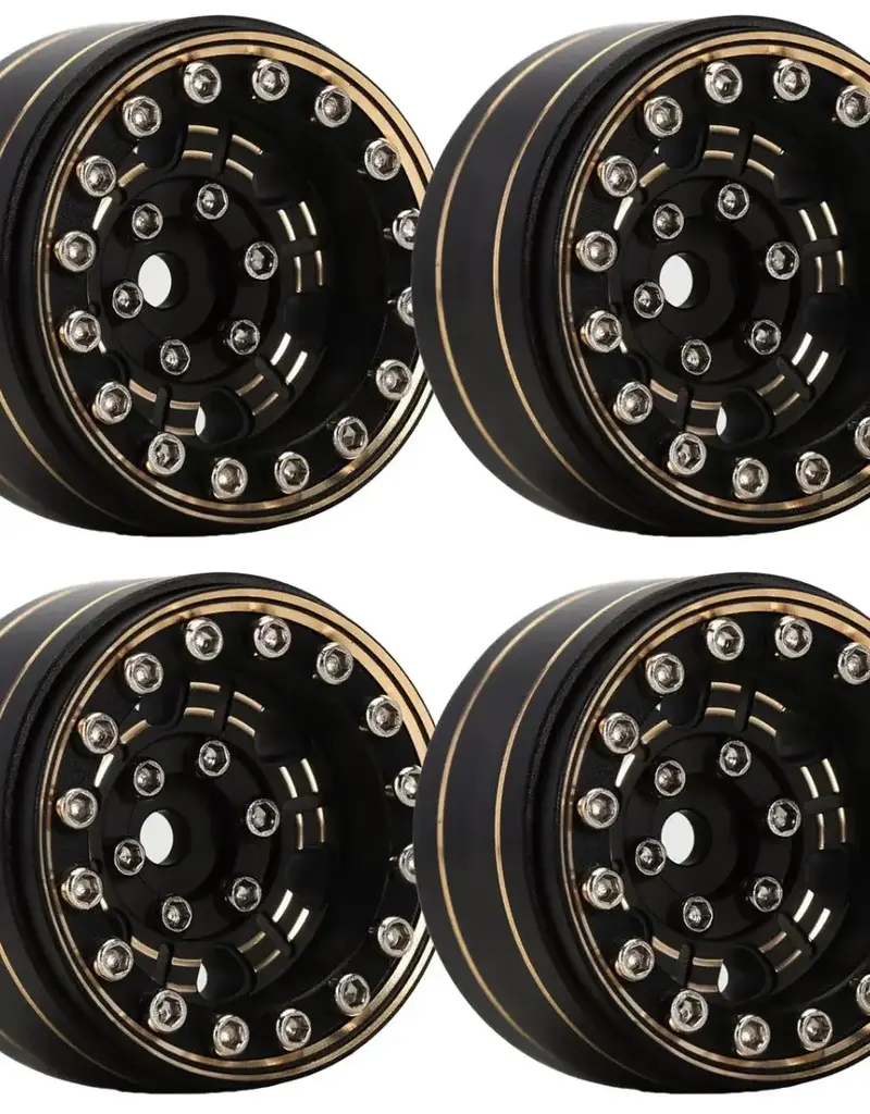 Power Hobby PHB5324 Powerhobby 1.0" Z1 Brass Beadlock Crawler Wheels 1/24 Axial SCX24 Jeep Bronco
