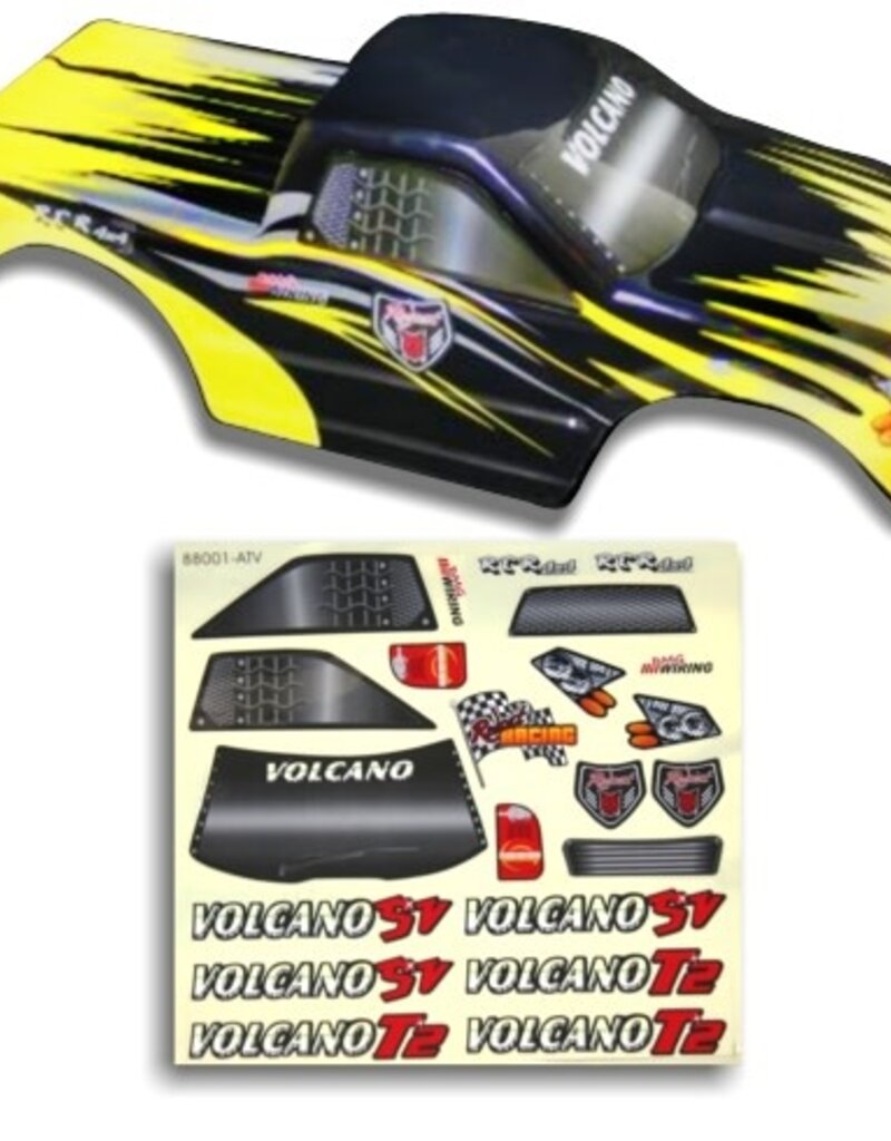 Redcat Racing 25188-3 1/10 Truck Body Black and Yellow