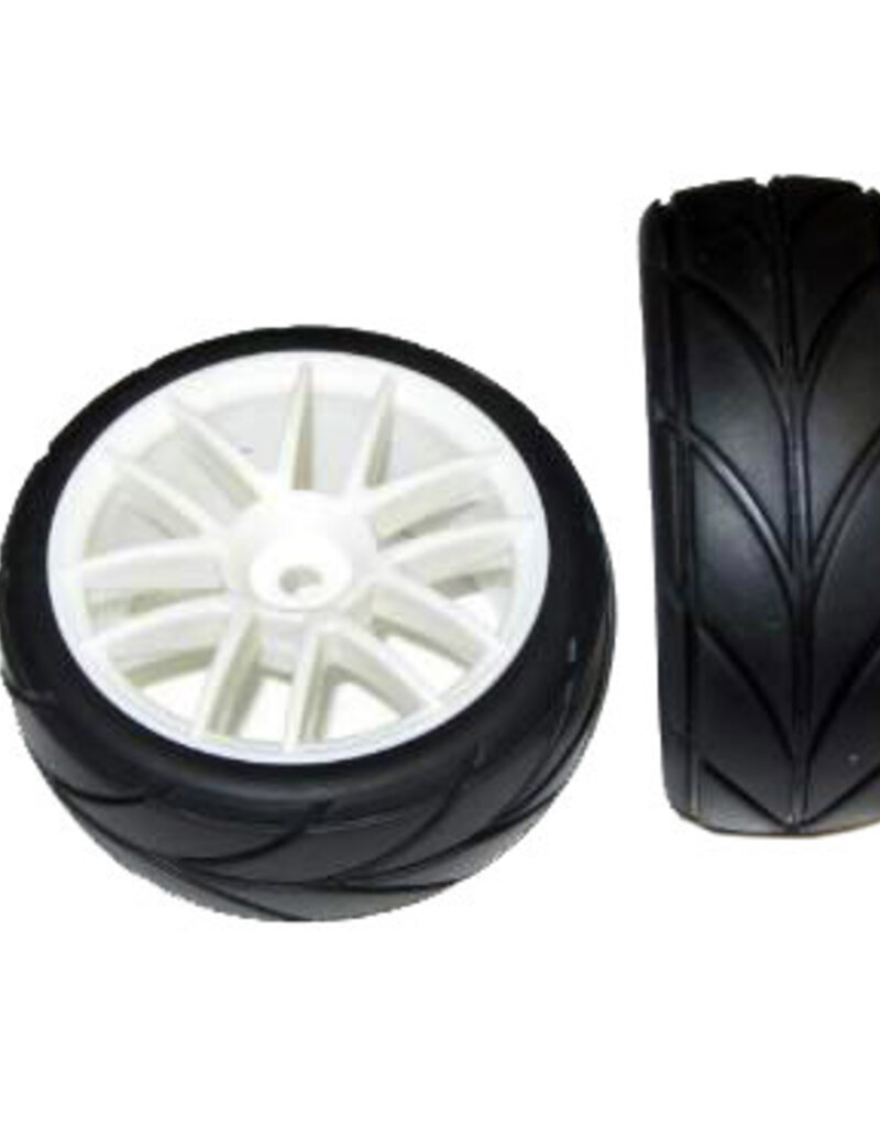 Redcat Racing 02020W White Road Wheels and Tires, 2pcs