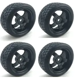 Power Hobby PHB5419 1/10 Drift Car Mounted Tires / Wheels (4) Black PY042