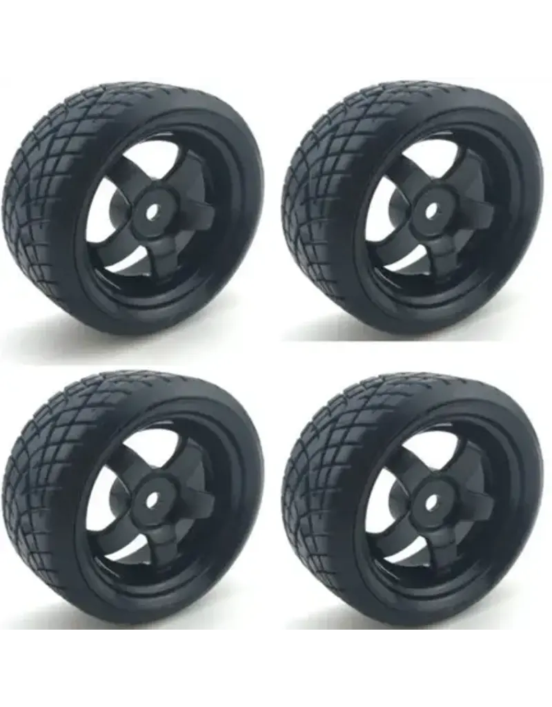 Power Hobby PHB5419 1/10 Drift Car Mounted Tires / Wheels (4) Black PY042