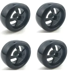 PHB5410 Powerhobby 1/10 Drift Car Mounted Tires / Wheels (4) Black PY018
