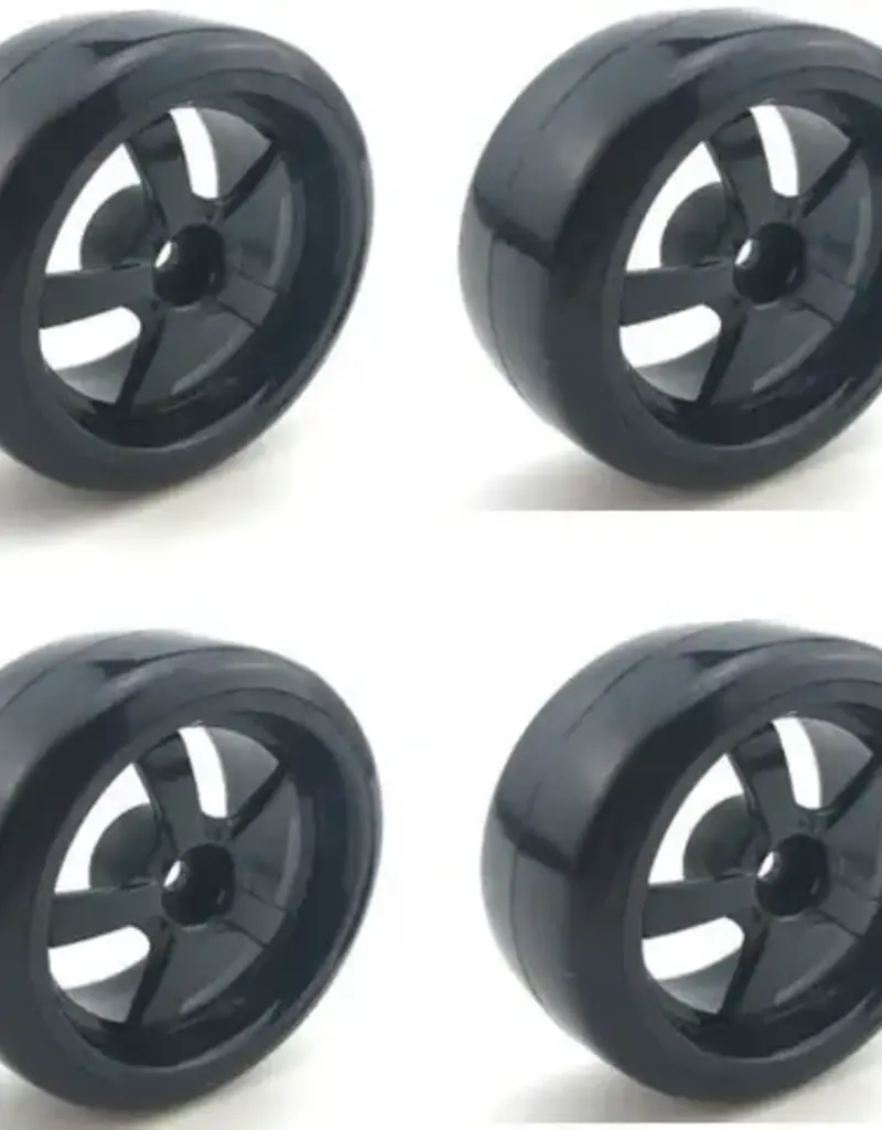 PHB5410 Powerhobby 1/10 Drift Car Mounted Tires / Wheels (4) Black PY018
