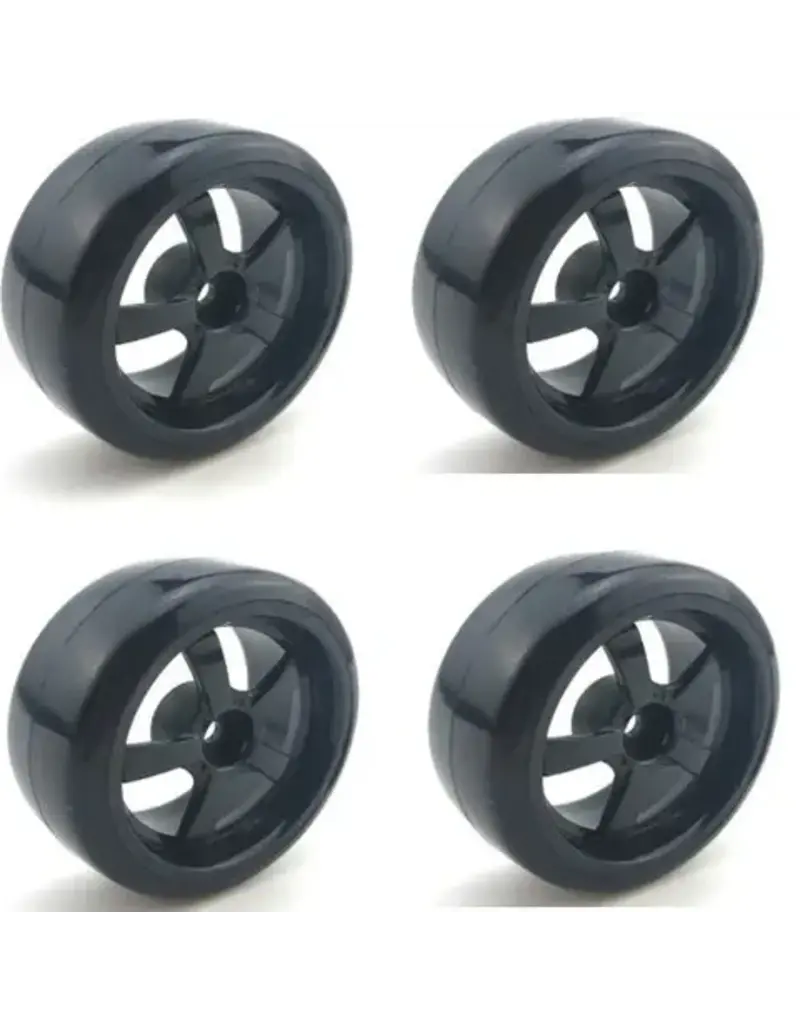 PHB5410 Powerhobby 1/10 Drift Car Mounted Tires / Wheels (4) Black PY018