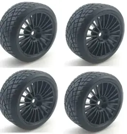PHB5424 Powerhobby 1/10 Drift Car Mounted Tires / Wheels (4) Black PY057