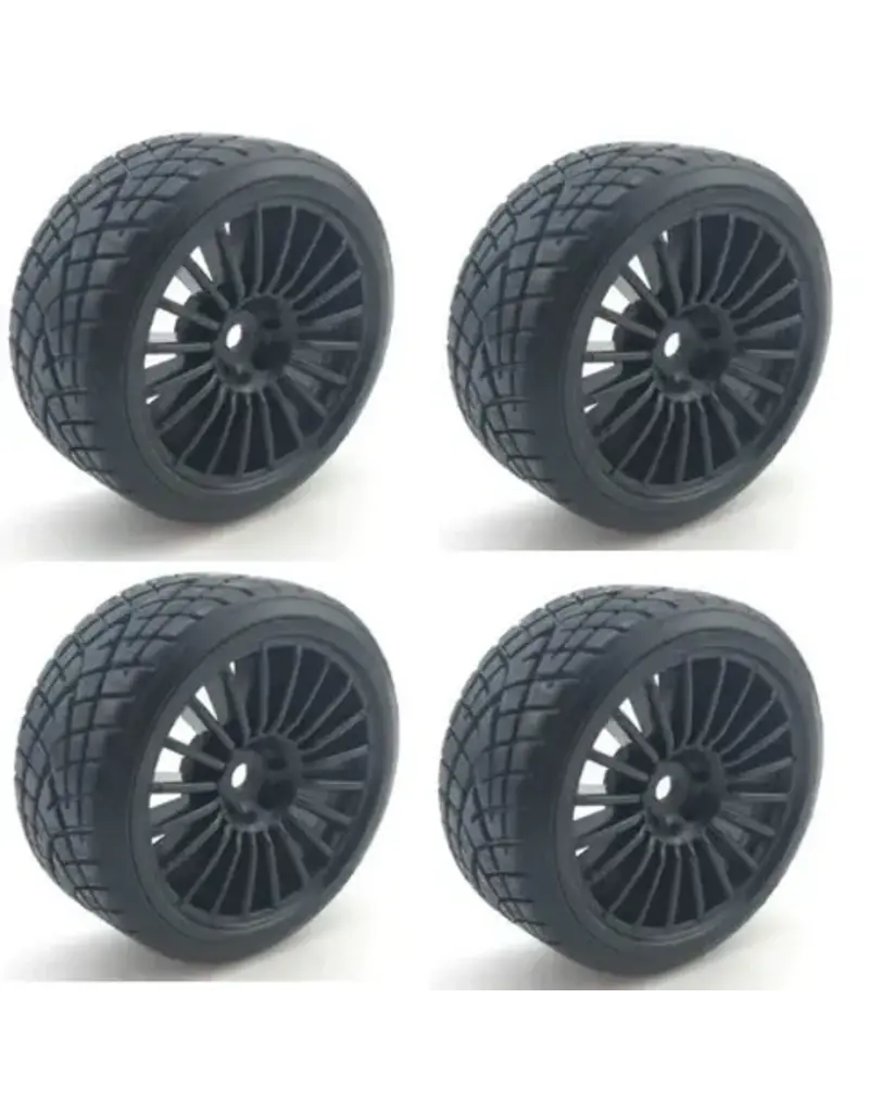 PHB5424 Powerhobby 1/10 Drift Car Mounted Tires / Wheels (4) Black PY057