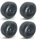 PHB5424 Powerhobby 1/10 Drift Car Mounted Tires / Wheels (4) Black PY057