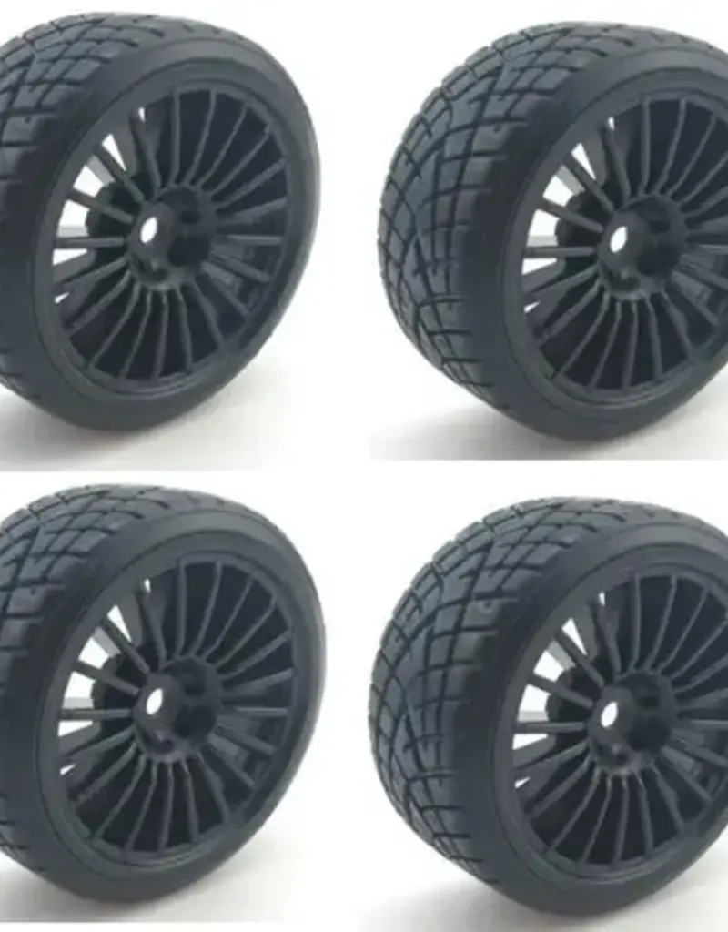 PHB5424 Powerhobby 1/10 Drift Car Mounted Tires / Wheels (4) Black PY057