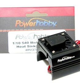 Power Hobby PH10FAN GREEN Powerhobby Aluminum Motor Heatsink Cooling Fan 1/10 540 / 550 Size Motor Green