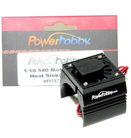 Power Hobby PH10FAN GREEN Powerhobby Aluminum Motor Heatsink Cooling Fan 1/10 540 / 550 Size Motor Green