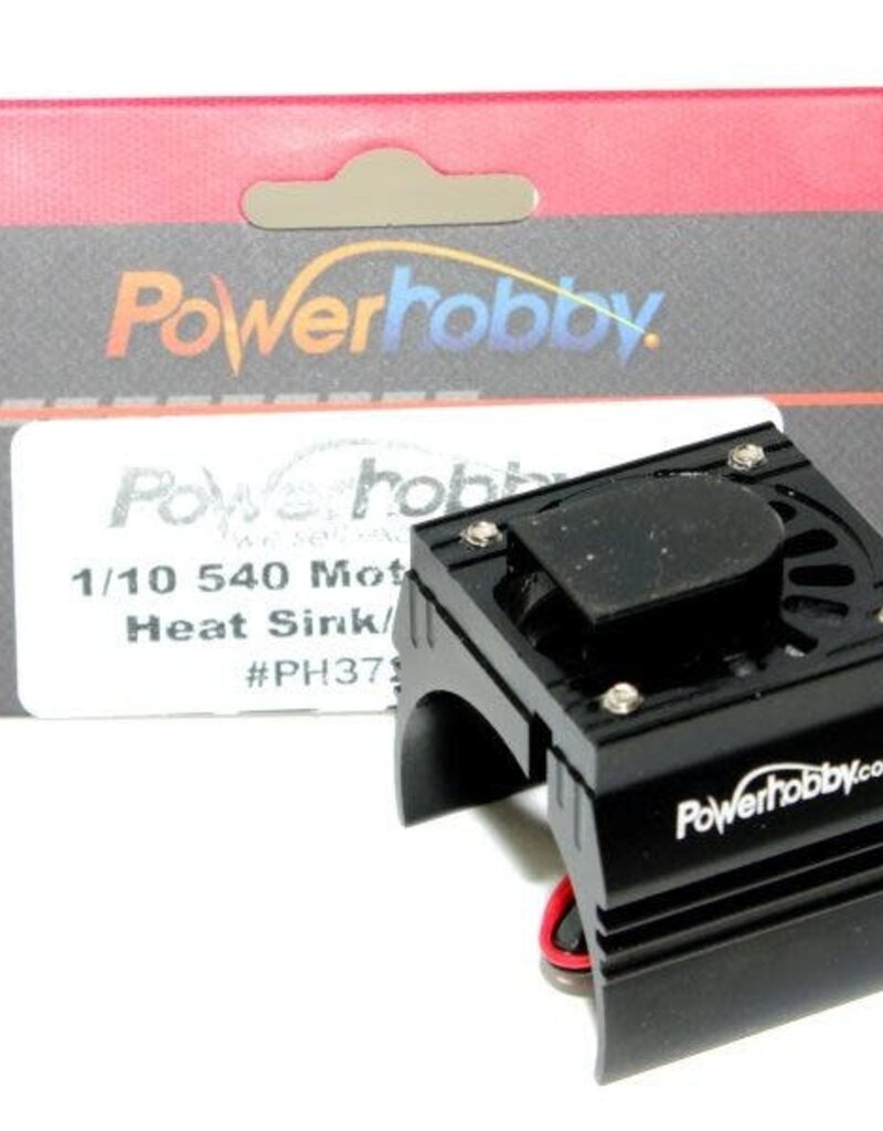Power Hobby PH10FAN GREEN Powerhobby Aluminum Motor Heatsink Cooling Fan 1/10 540 / 550 Size Motor Green