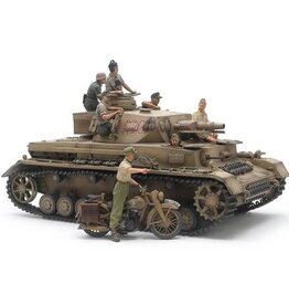 TAMIYA TAM25208	 1/35 German Tank Panzerkampfwagen IV Ausf.F & Motorcycle Set North Africa LIMITED EDITION