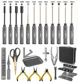 Power Hobby PHT013 RC Tool Set Screwdriver Pliers Wrench, Body Reamer Stand