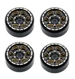Power Hobby PHBTRX610 Powerhobby 1.0" Black Brass Beadlock Crawler Wheels 1/18 FOR Traxxas TRX-4M TRX4M