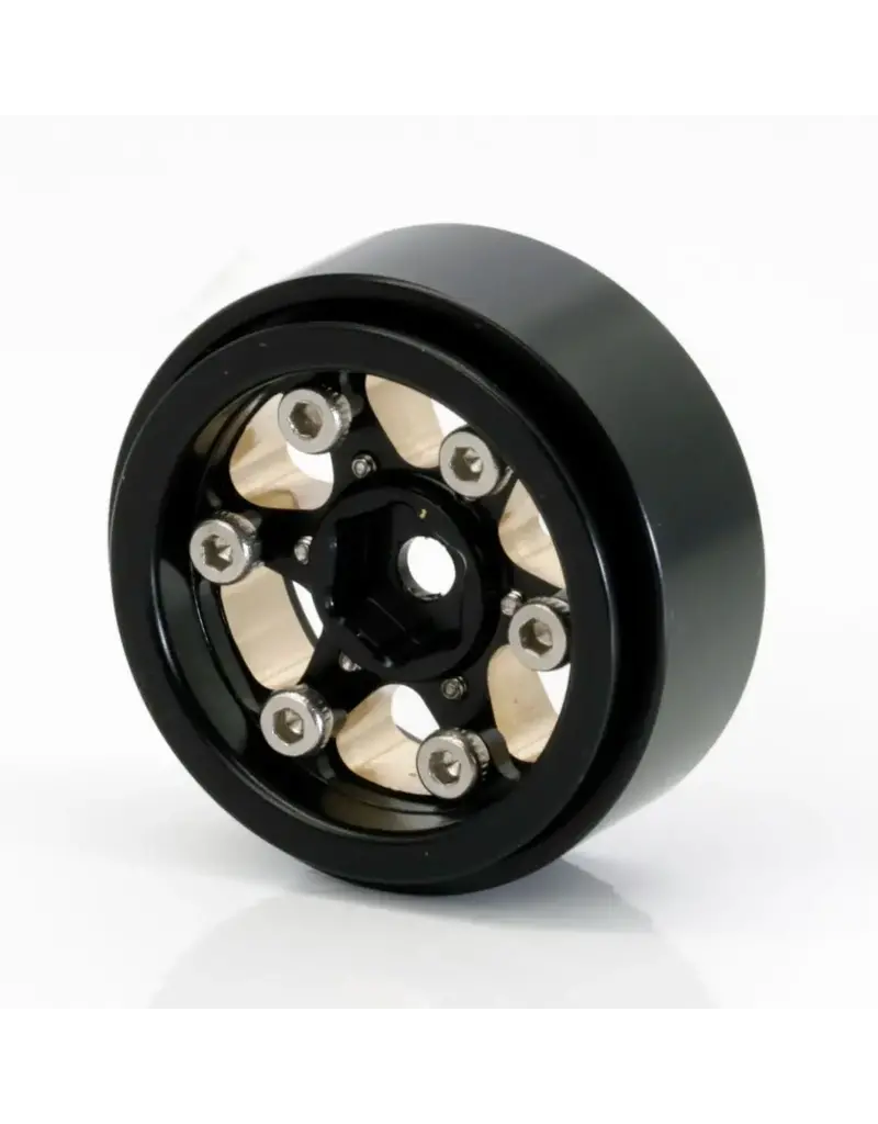 Power Hobby PHBTRX610 Powerhobby 1.0" Black Brass Beadlock Crawler Wheels 1/18 FOR Traxxas TRX-4M TRX4M