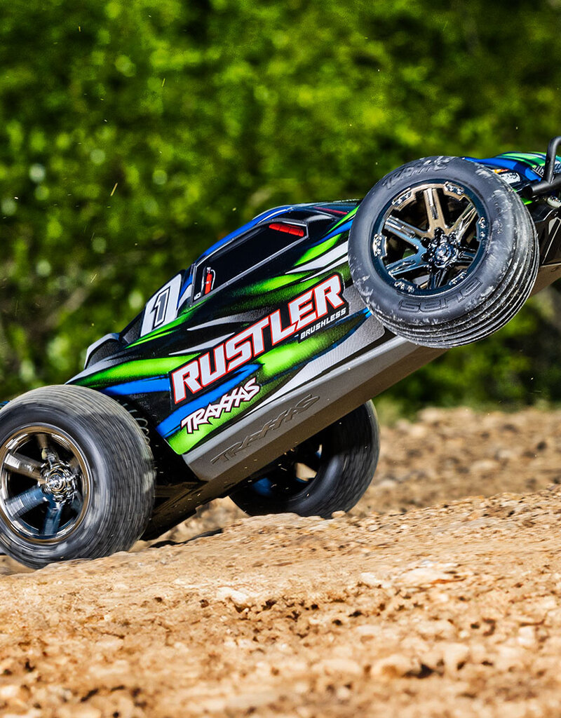 Traxxas 37354-4grn Rustler 2WD BL-2s HD