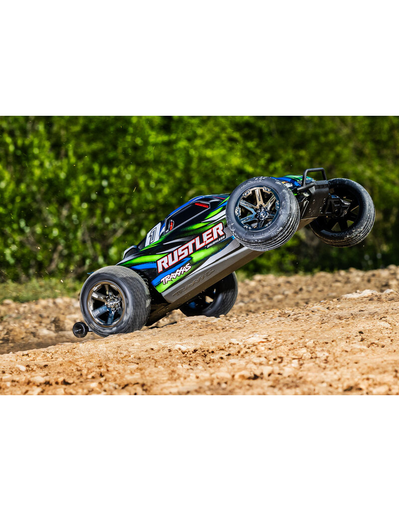 Traxxas 37354-4grn Rustler 2WD BL-2s HD