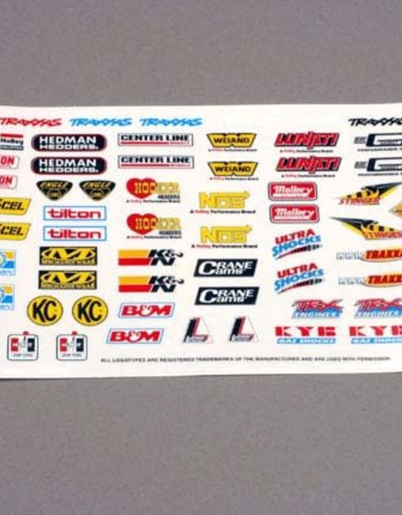 Traxxas 2514 Racing Sponsor Decal Sheet