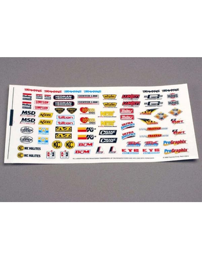 Traxxas 2514 Racing Sponsor Decal Sheet