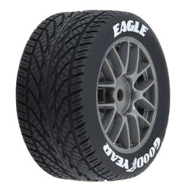 Proline PRO1028310	 Goodyear Eagle Rain Tire F/R MTD Grey for Losi NASCAR Race Car (4)