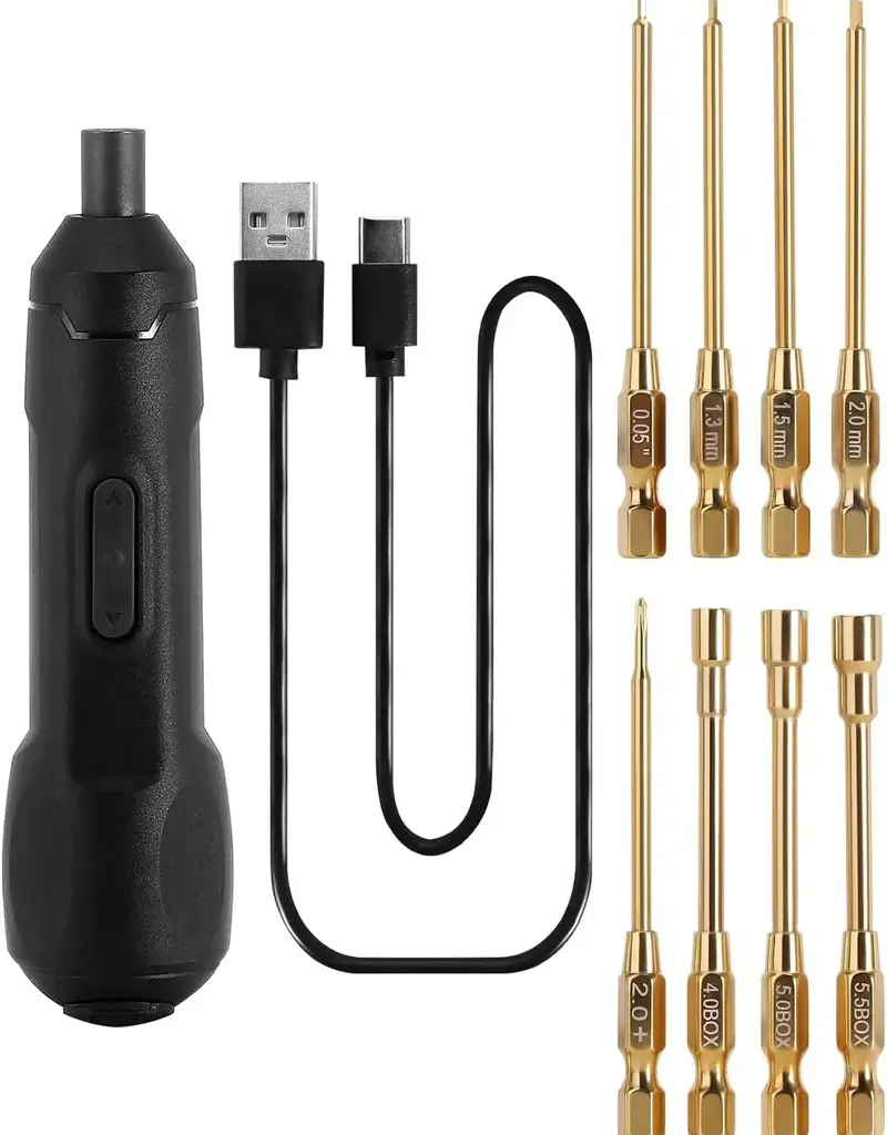 Power Hobby PHB6789 Professional Electric Power Driver Drill Machine w 8 Bits 1/18 1/24 Crawler