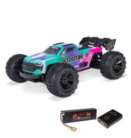 Arrma ARA2508ST2	 1/16 MINI KRATON 3S DSC 4X4 RTR Brushless Speed Truck (3S Battery & Charger Included) , Teal/Pink