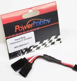 PHB5797 Powerhobby 3" Heavy Duty Y Servo Extension / Harness Futaba Connector