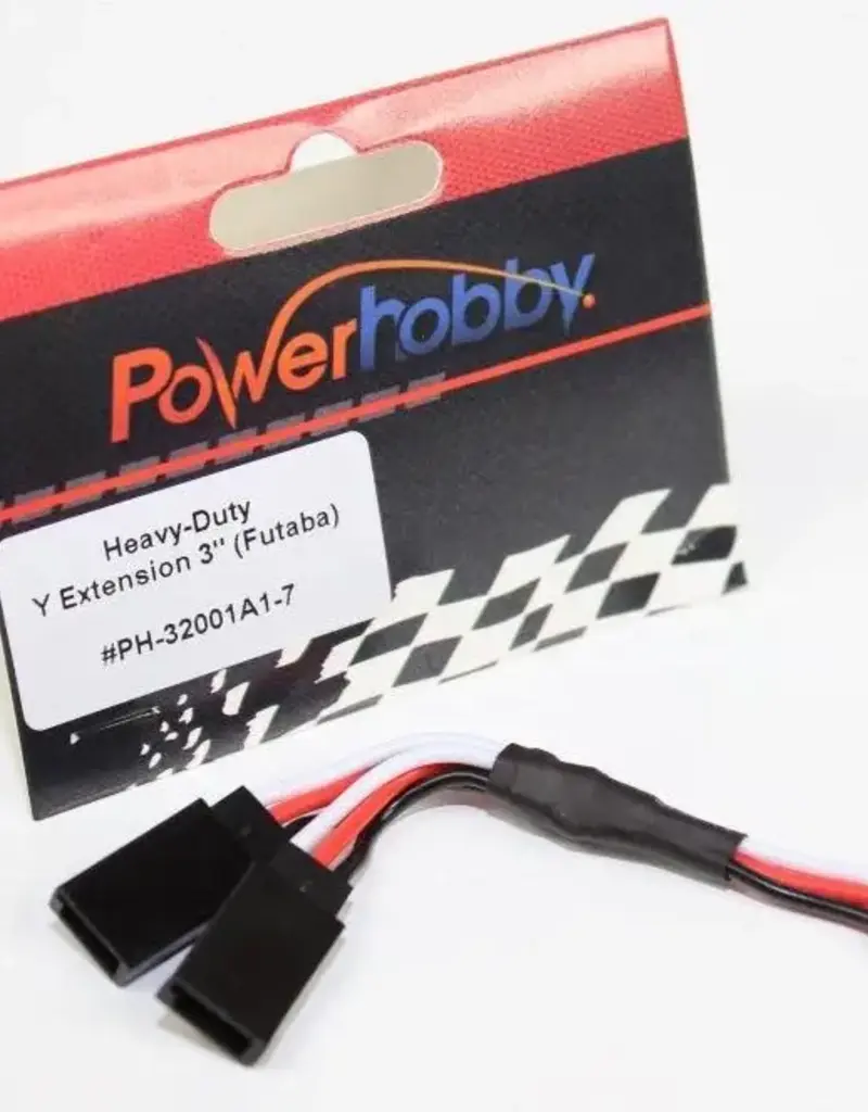PHB5797 Powerhobby 3" Heavy Duty Y Servo Extension / Harness Futaba Connector