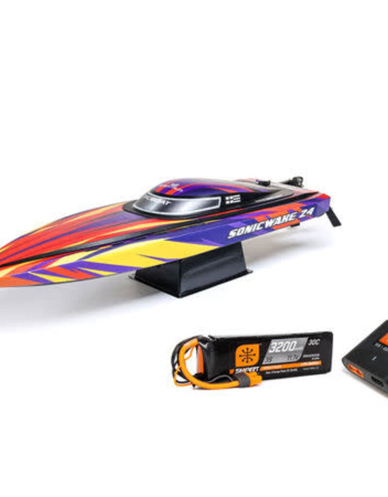 Proboat PRB-1992T1	 Sonicwake 24" Self-Righting Brushless Deep-V RTR (Battery & Charger Included), Red