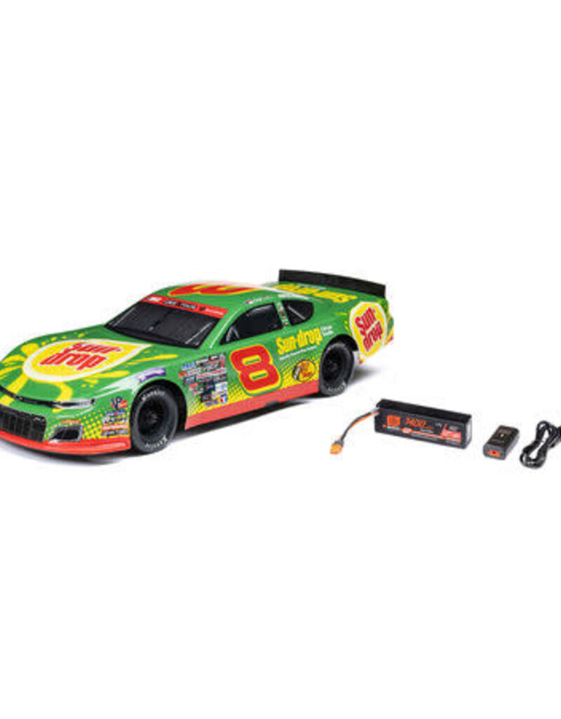 losi LOS-3104T1	 1/12 ALM RC Race Car Dale Earnhardt Jr. No. 8 2025 Sun Drop Chevrolet ZL1 2S AWD On-Road (Battery & Charger Included), Green