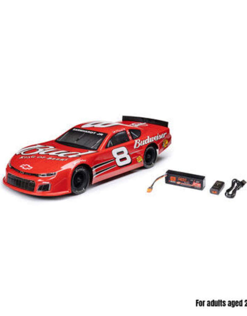 losi LOS-3104T2	 1/12 ALM RC Race Car Dale Earnhardt Jr. No. 8 2025 Budweiser Chevrolet ZL1 2S AWD On-Road (Battery & Charger Included), Red