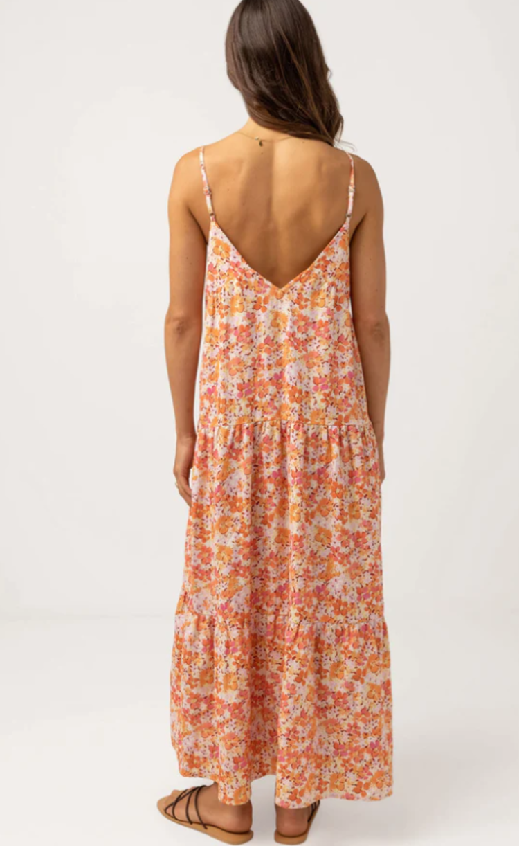 Rhythm Rosa Floral Tiered Midi Dress