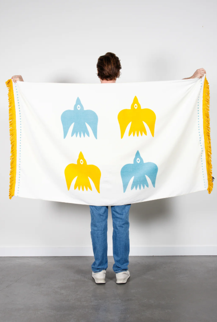Tofino Towel Co The Birds of a Feather Velour Beach Towel