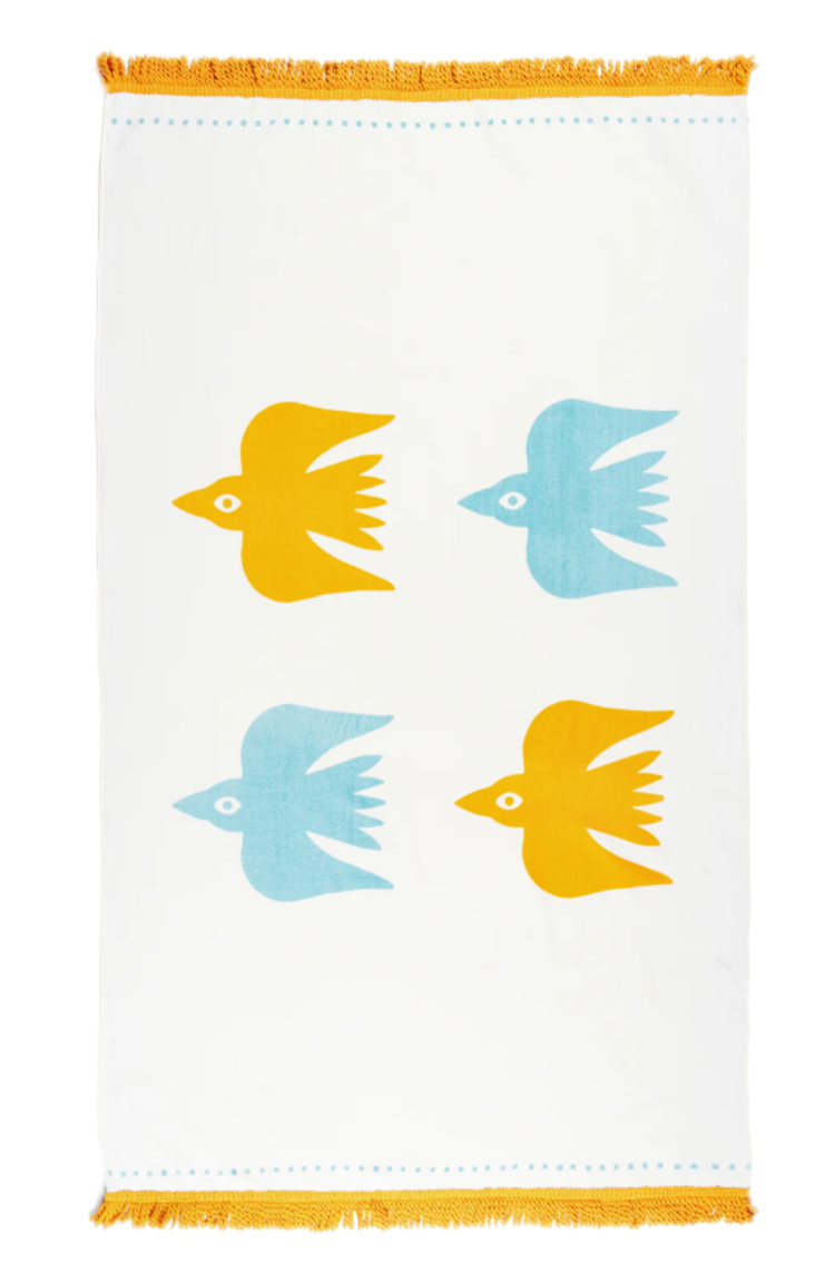 Tofino Towel Co The Birds of a Feather Velour Beach Towel