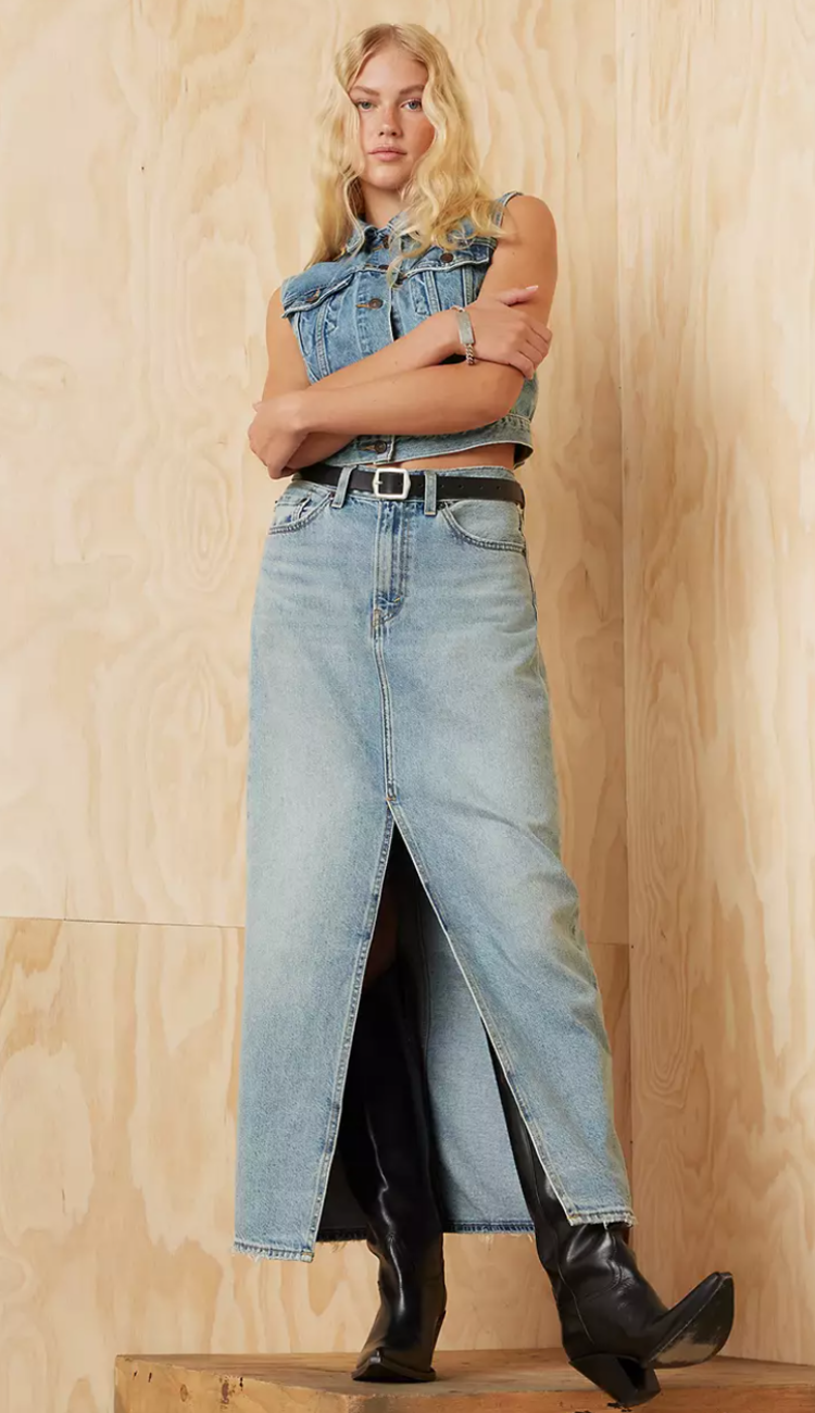 Levi Ankle Column Skirt