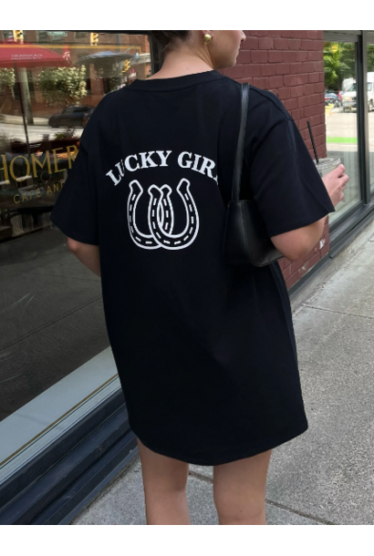 Lucky Girl Oversized Tee Dress