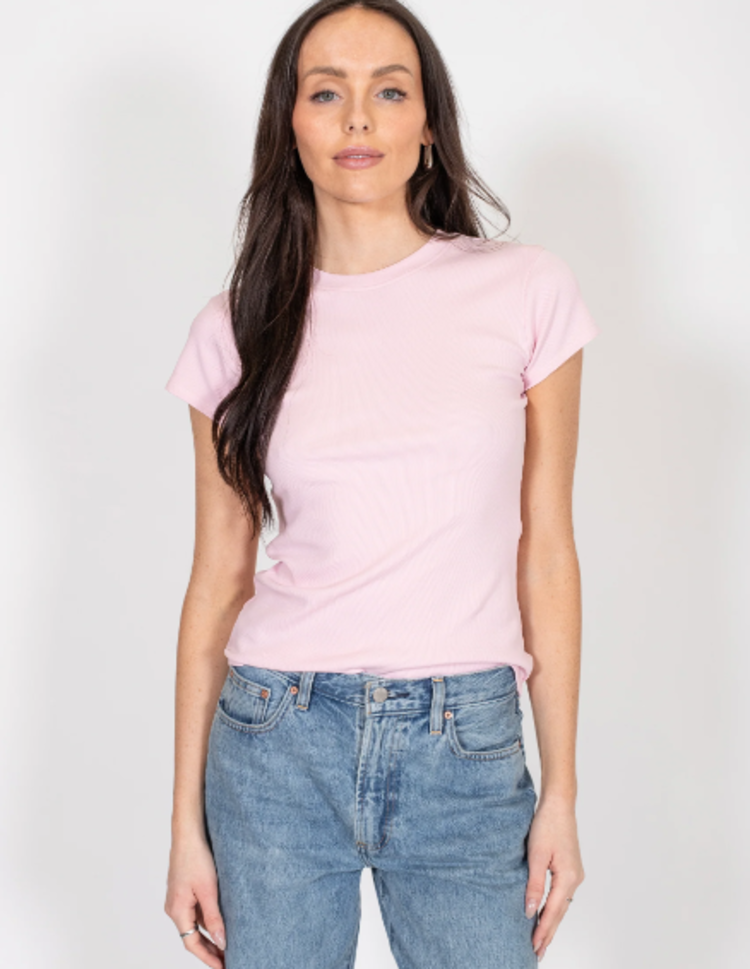 brunette the label Embroidered Cowgirl Hat Ribbed Tee