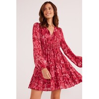 Mink Pink Mae Long Sleeve Mini Dress