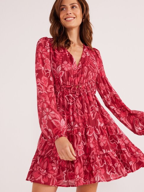 Mink Pink Mae Long Sleeve Mini Dress