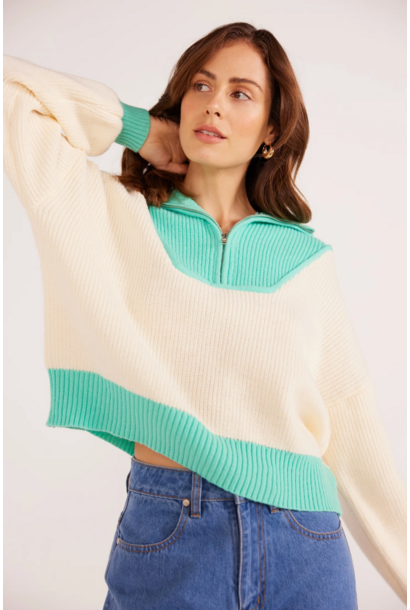 Mia 1/4 Zip Knit Sweater