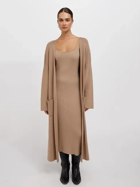 brunette the label Matilda Oversized Longline Cardi