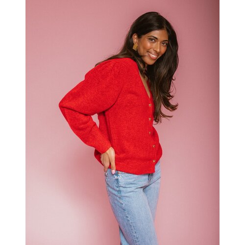 brunette the label Heart Button Mohair Cardigan