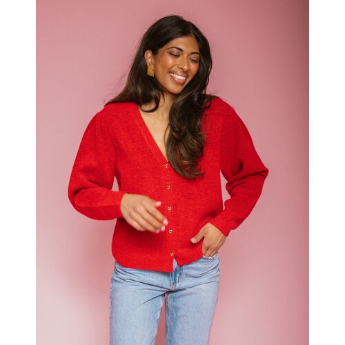 brunette the label Heart Button Mohair Cardigan