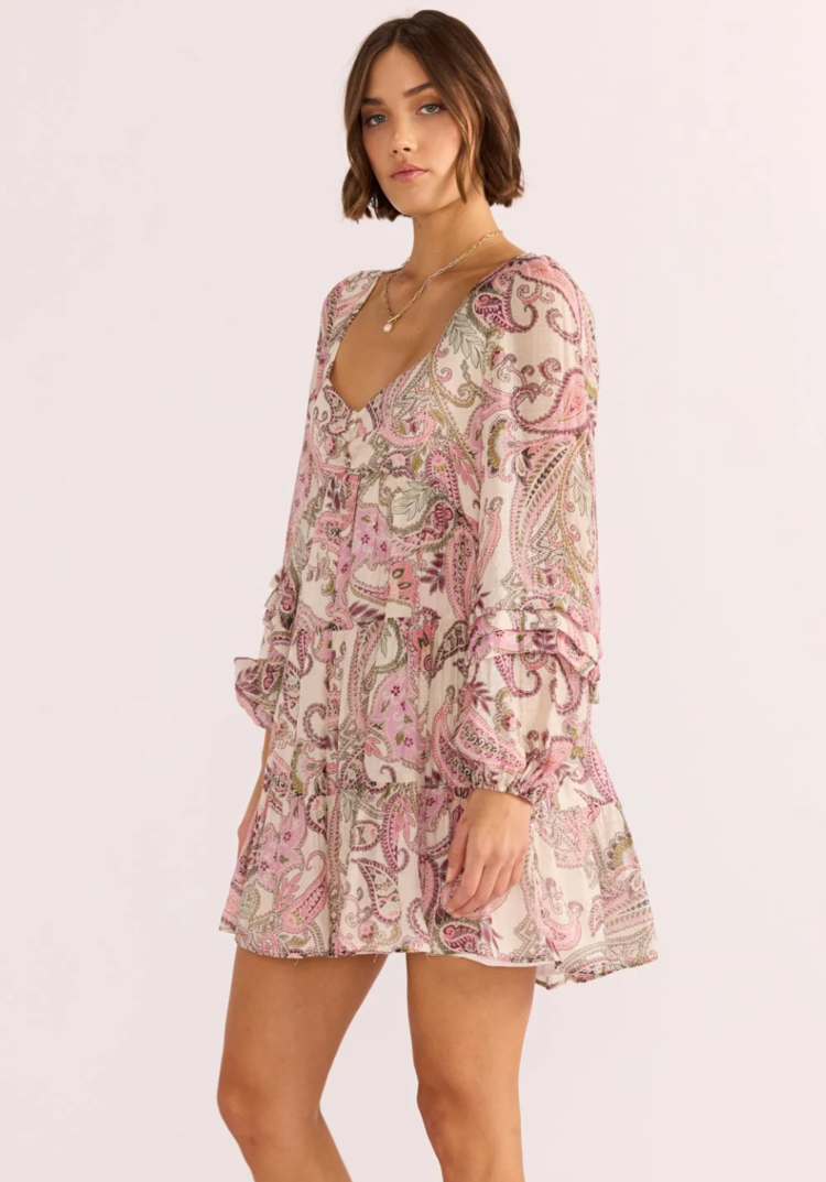 Mink Pink Cadence Babydoll Mini Dress